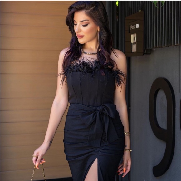 ZARA Feather Corset Top - Picture 2 of 6